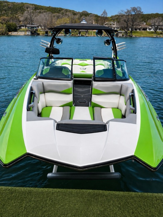 Wake boat interior refreshed and UV-protected on Lake Austin